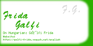 frida galfi business card